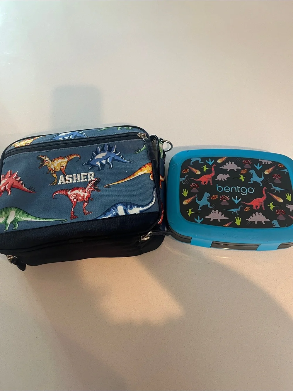 Pottery Barn Kids Dinosaur Lunchbox and Bentgo Dinosaur Lunchbox